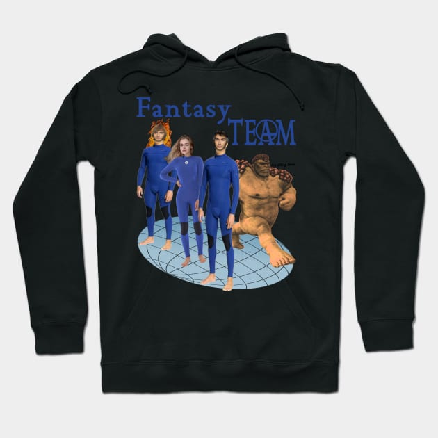 Fantasy Te4m Heroes (off brand) Parody Dollar Store Hero Team Hoodie by blueversion